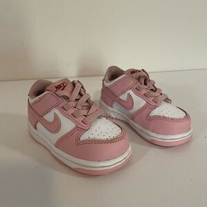 Size 4.5c - Toddler's Nike Dunk Low White/Med Soft Pink-White (FB9107-125)